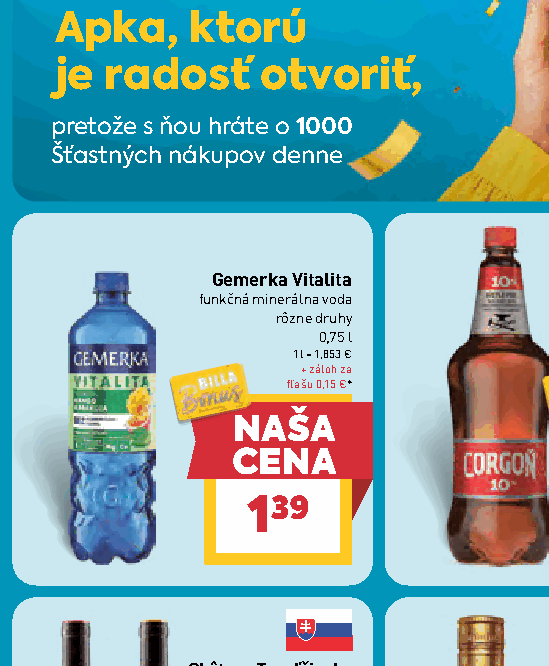 Gemerka Vitalita funkčná minerálna voda rôzne druhy fľašu 0,15 €*