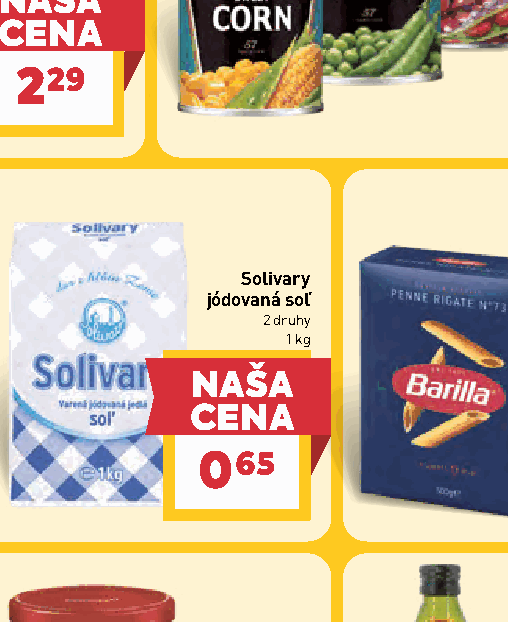 Solivary jódovaná soľ 2 druhy