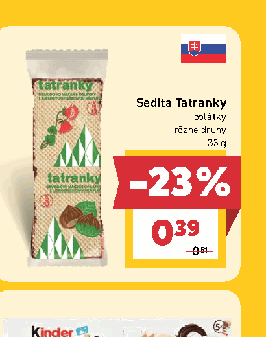 Sedita Tatranky oblátky rôzne druhy