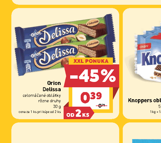 Orion Delissa celomáčané oblátky rôzne druhy