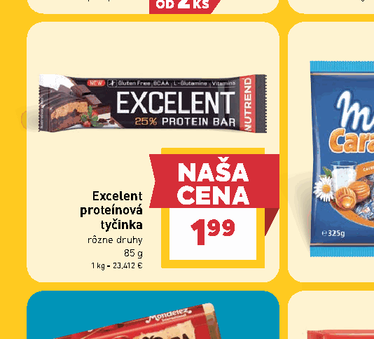 Excelent proteínová tyčinka rôzne druhy