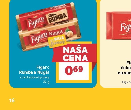 Figaro Rumba a Nugát čokoládové tyčinky