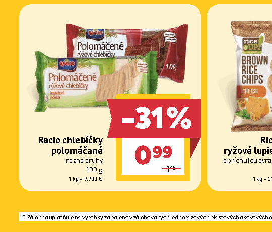 Racio chlebíčky polomáčané rôzne druhy
