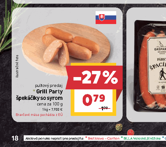 Grill Party špekáčiky so syrom