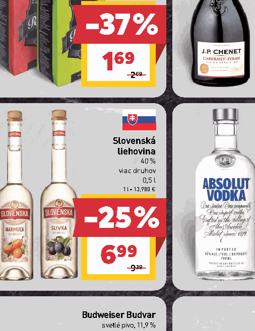 Slovenská liehovina 40 % viac druhov