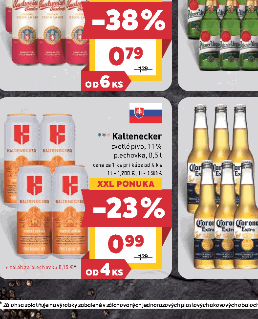 Kaltenecker svetlé pivo, 11 % plechovka, 0,5 l