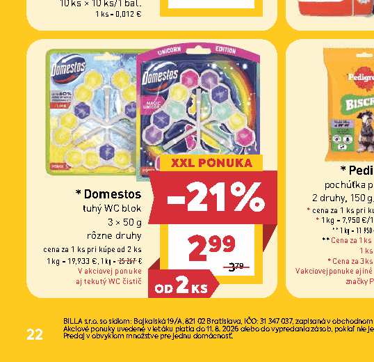 Domestos tuhý WC blok rôzne druhy aj tekutý WC čistič
