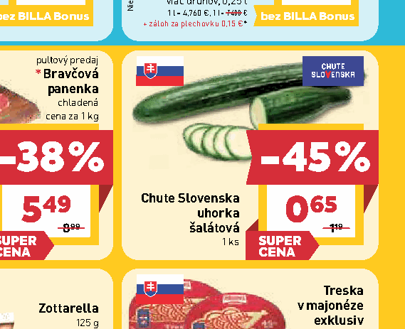 Chute Slovenska uhorka šalátová