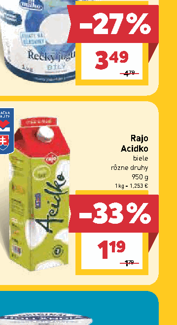 BILLA čedar blok