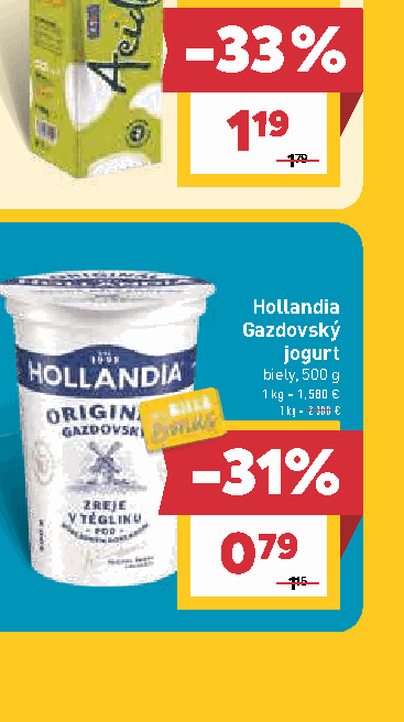 Hollandia Gazdovský jogurt biely, 500 g