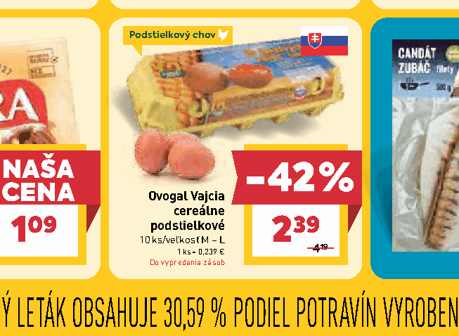 Ovogal Vajcia cereálne podstielkové