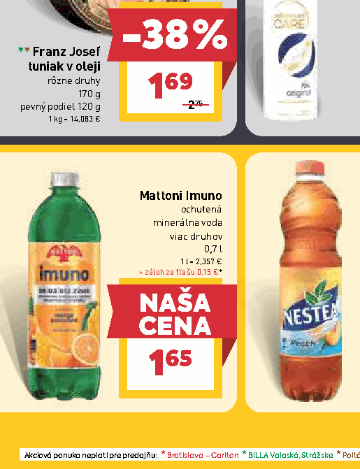 Mattoni Imuno ochutená minerálna voda viac druhov