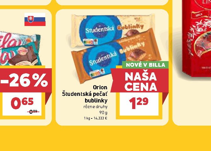 Orion Študentská pečať bublinky rôzne druhy