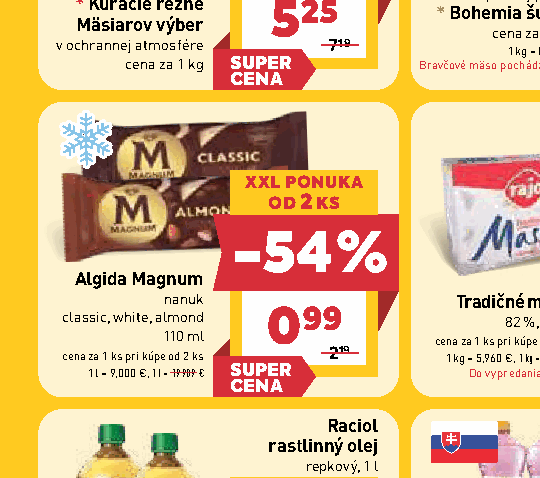 Algida Magnum nanuk classic, white, almond