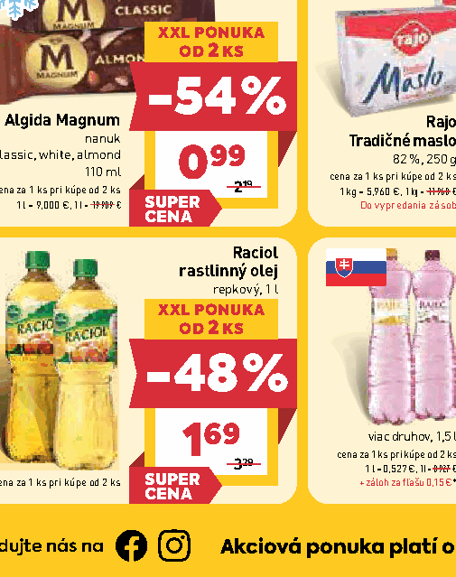 Raciol rastlinný olej repkový, 1 l