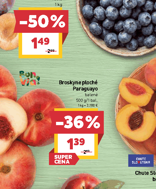 Broskyne ploché Paraguayo balené