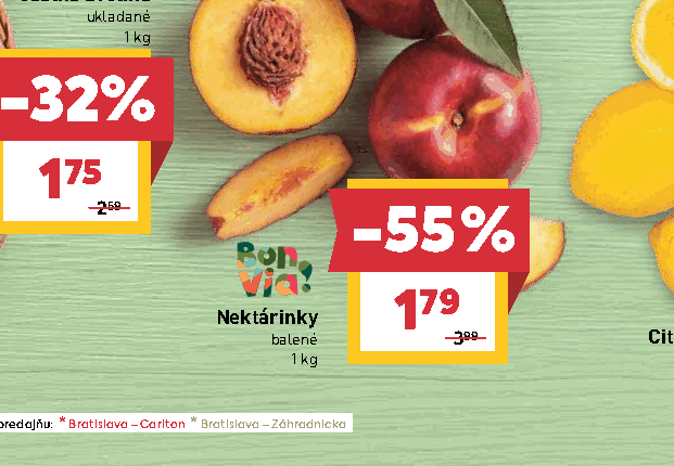 Nektárinky balené