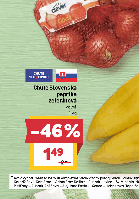 Chute Slovenska paprika zeleninová voľná