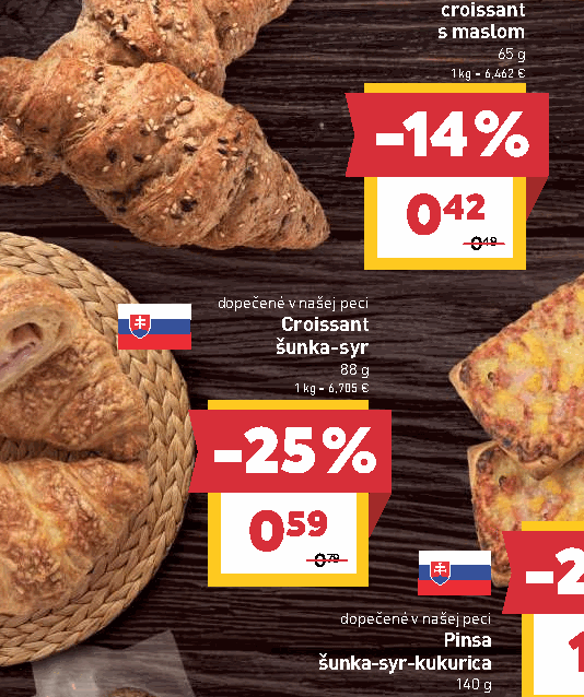 Croissant šunka-syr