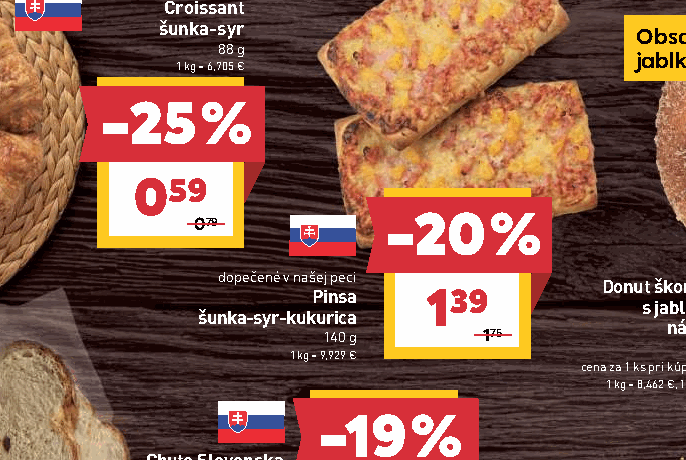 Pinsa šunka-syr-kukurica