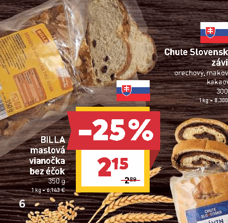 BILLA maslová vianočka bez éčok