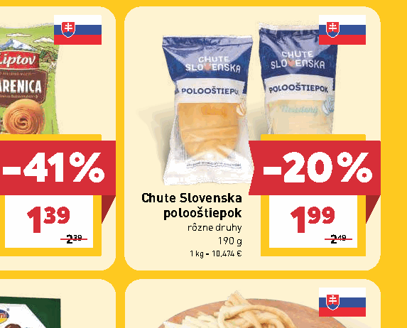 Chute Slovenska polooštiepok rôzne druhy