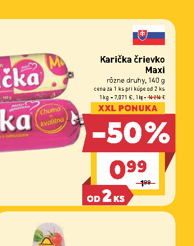 Karička črievko Maxi rôzne druhy, 140 g