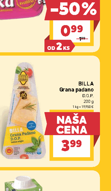 BILLA Grana padano D.O.P.