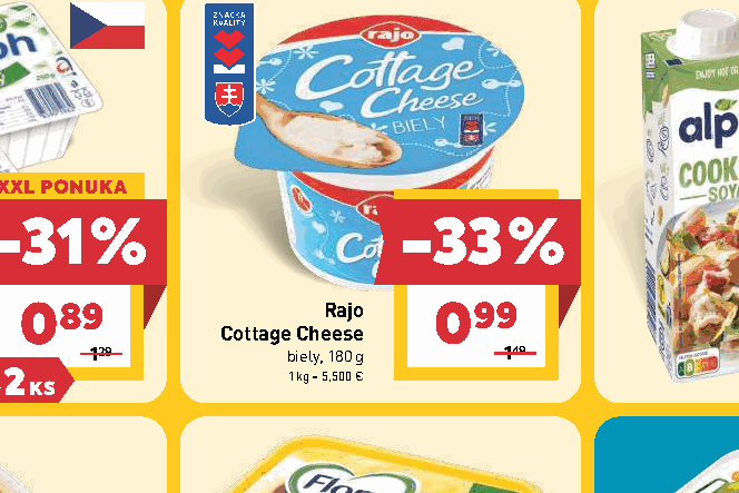 Rajo Cottage Cheese biely, 180 g