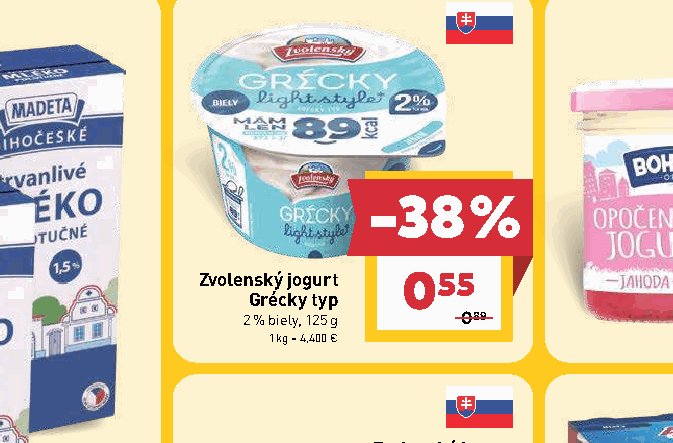 Zvolenský jogurt Grécky typ