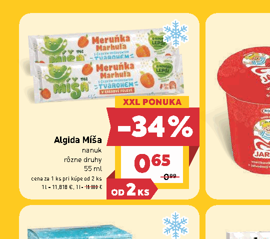 Algida Míša nanuk rôzne druhy