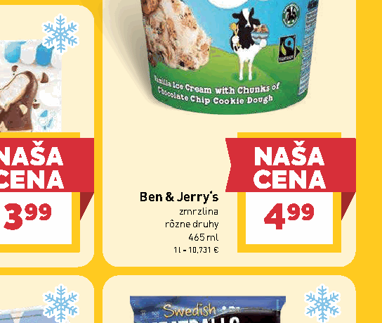 Ben & Jerry‘s zmrzlina rôzne druhy