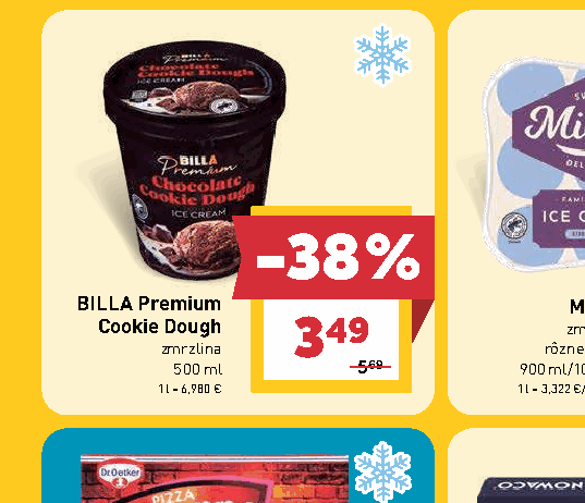 BILLA Premium Cookie Dough zmrzlina