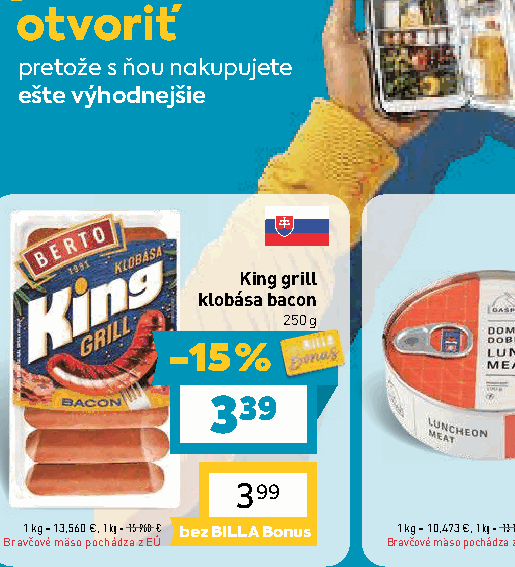 King grill klobása bacon