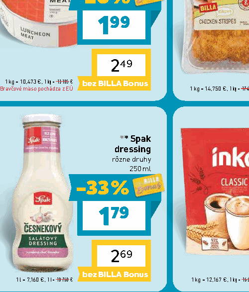 Spak dressing rôzne druhy