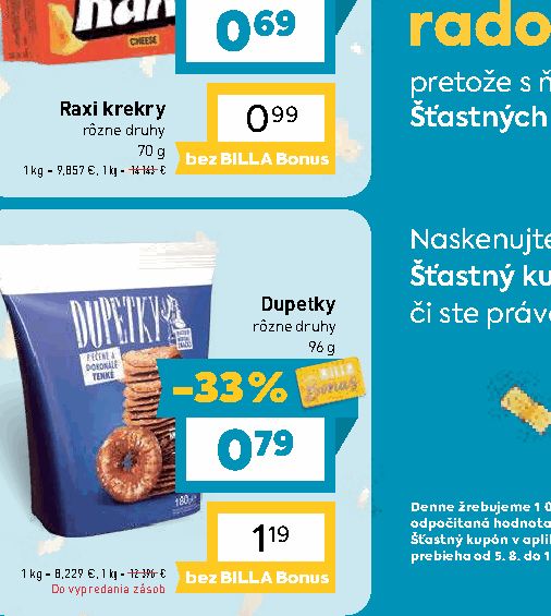 Dupetky rôzne druhy