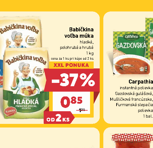 Babičkina voľba múka hladká, polohrubá a hrubá