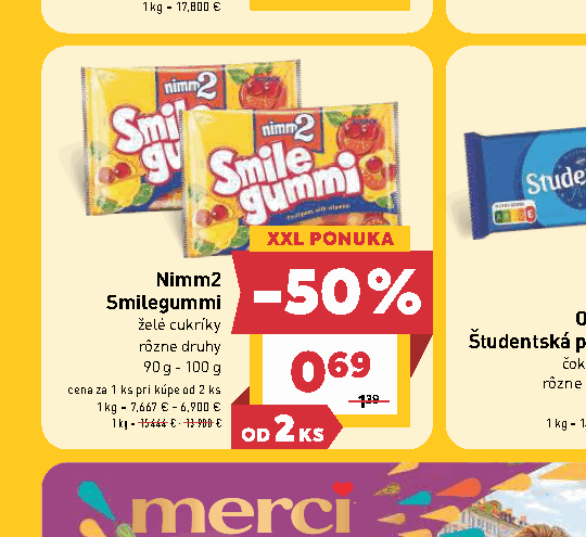 Smilegummi želé cukríky rôzne druhy –