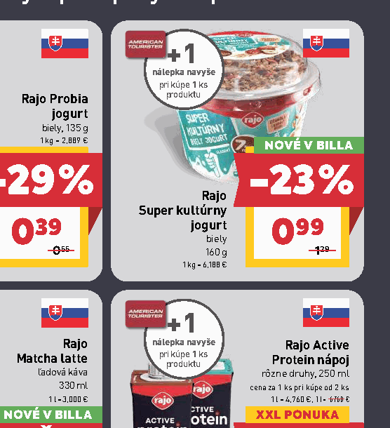 Rajo Super kultúrny jogurt biely nálepka navyše
