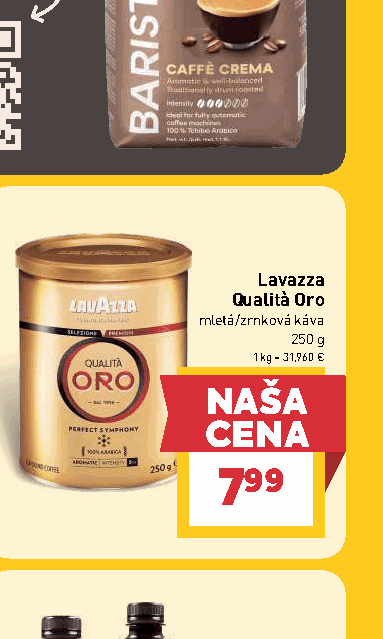 Lavazza Qualità Oro mletá/zrnková káva