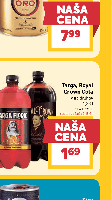 Targa, Royal Crown Cola viac druhov
