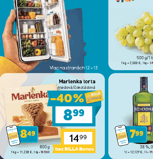 Marlenka torta medová/čokoládová