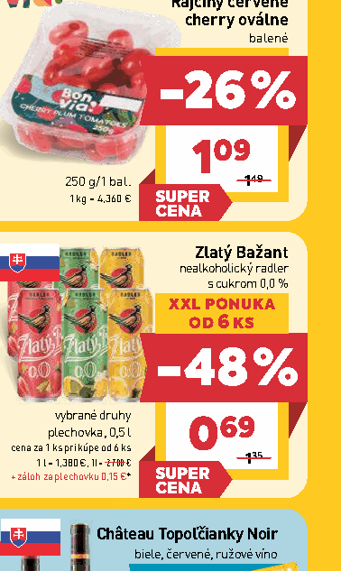 Zlatý Bažant nealkoholický radler s cukrom 0,0 %