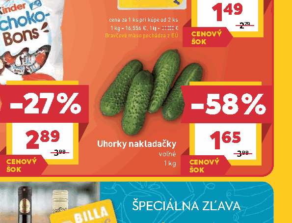 Uhorky nakladačky voľné