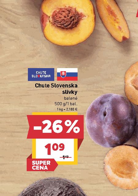 Chute Slovenska slivky balené