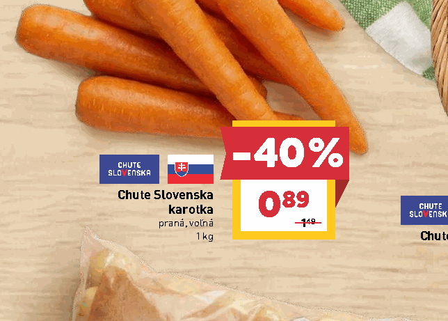 Chute Slovenska karotka praná, voľná