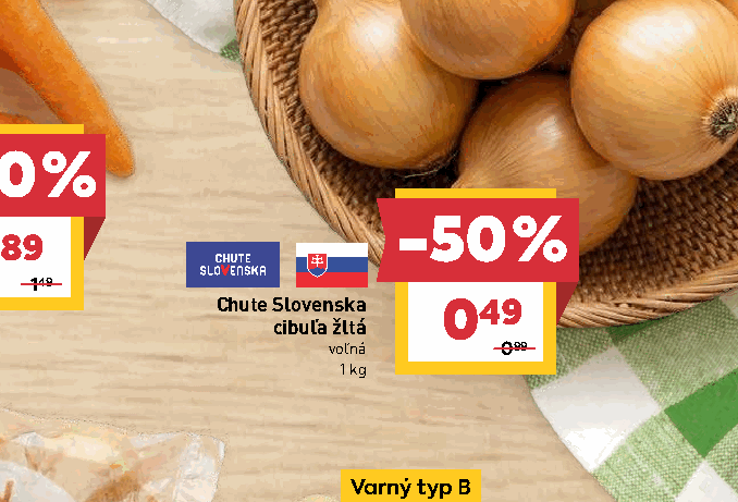 Chute Slovenska cibuľa žltá voľná