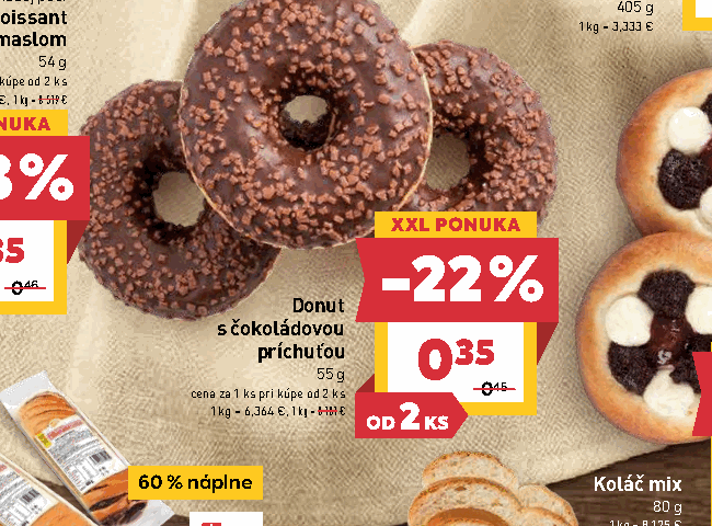 Donut s čokoládovou príchuťou