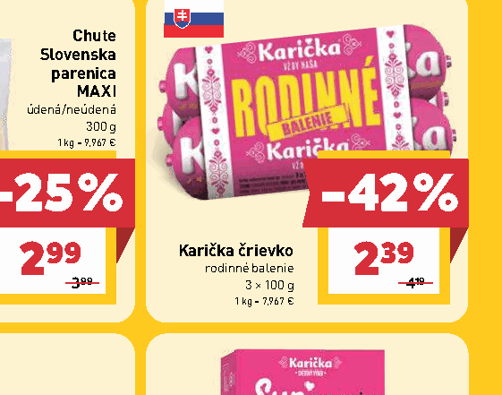 Karička črievko rodinné balenie