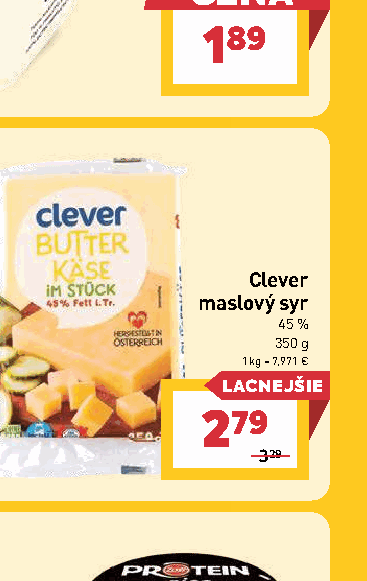 Clever maslový syr 45 %